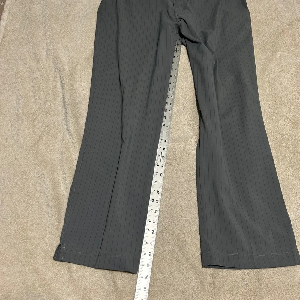 Nike Golf Pants Mens 36 30 Grey Pinstripe Dri-FIT Tour Performance Trousers
